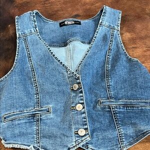 Rewash Classic Blue Denim Vest